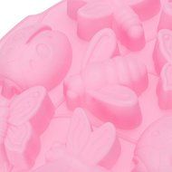 Beautiful Leaf Shape 8 Insects Silicone Cake Mold N3
