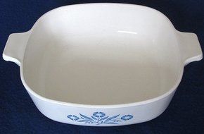 Corning Ware Blue Cornflower Pyroceram 1 Qt Casserole - NO LID N2