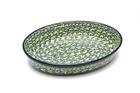 Polish Pottery Baker - Oval - Large - Irish Meadow