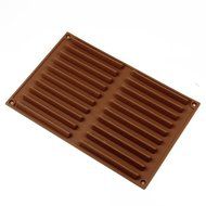 Wholeport 20-bar Triangle Loaf Cake Mold Silicone Mold Flexible Mold