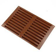Wholeport 20-bar Triangle Loaf Cake Mold Silicone Mold Flexible Mold N2
