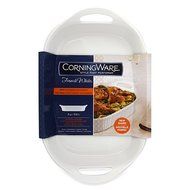 CorningWare French White III 3-Quart Oblong Casserole Dish with Sleeve N2