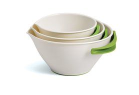 Chef&#039;n SleekStor Pop + Pour Mixing Bowl Set (Arugula and Meringue) N4