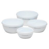 KitchenAid Prep Bowls, Set of 4, White