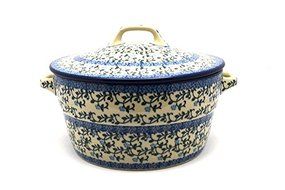 Polish Pottery Baker - Round Covered Casserole - Terrace Vines