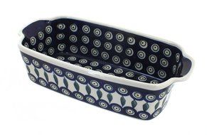 Polish Pottery Peacock Loaf Baker