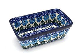 Polish Pottery Baker - Mini Loaf Pan - Antique Rose