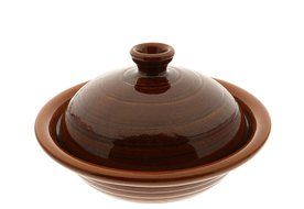 Kotobuki 190-908 Amber Swirl Donabe Japanese Hot Pot, 8-3/4&quot;, Serves 1 to 2