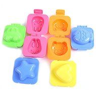 2pcs Cute Cartoon Boiled Egg Rice Mold Bento Maker Sandwich Cutter Kitchen Tools N2