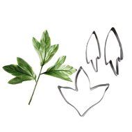 FOUR-C Sugarcraft Molds Peony Leaf Fondant Cutter Set Gum paste Petal for Cake Design Color Silver