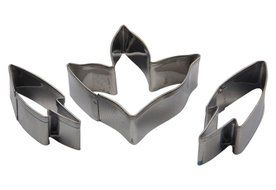 FOUR-C Sugarcraft Molds Peony Leaf Fondant Cutter Set Gum paste Petal for Cake Design Color Silver N2