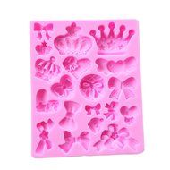Yunko Bows Queen Crown Heart Candy Mold Silicone Chocolate Fondant Mold Cake Decoration N2