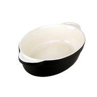 Denby Oven to Table 10-Inch Oval Casserole, 1.6-Liter, Black