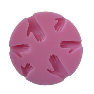 Allforhome 6 Cavity Human Hand Shaped 3d Silicone Cake Fondant Mold, Cake Decoration Tools, Soap, Candle Moulds