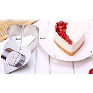 uxcell Stainless Steel DIY Small Mousse Ring Lamy Cheese Cake Mold Food Moulding Tool(Square) N9