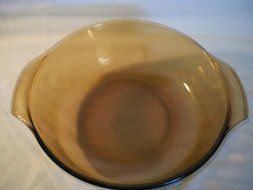 Anchor Hocking 1.5 qt Amber Brown Casserole Baking Dish Bowl Ovenware &amp; Lid (#437) N2