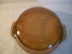 Anchor Hocking 1.5 qt Amber Brown Casserole Baking Dish Bowl Ovenware &amp; Lid (#437) N3
