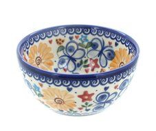 Polish Pottery Butterfly Dessert Bowl