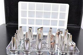24pcs Icing Piping Nozzles Pastry Tips Cake Sugarcraft Decorating Tool Box Set N2
