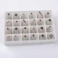 24pcs Icing Piping Nozzles Pastry Tips Cake Sugarcraft Decorating Tool Box Set N3