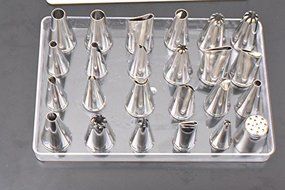 24pcs Icing Piping Nozzles Pastry Tips Cake Sugarcraft Decorating Tool Box Set N4