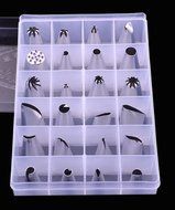24pcs Icing Piping Nozzles Pastry Tips Cake Sugarcraft Decorating Tool Box Set N5