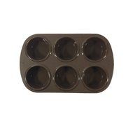 6 Cup Deep Muffin Cake Mould (Brown) By Agora Silicone
