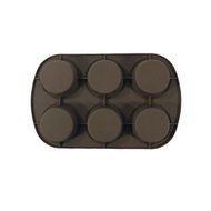 6 Cup Deep Muffin Cake Mould (Brown) By Agora Silicone N2