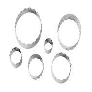 Wilton 417-2583 6-Piece Nesting Fondant Double Sided Cut Out Cutters, Oval