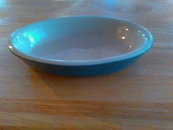 Blue Au Gratin Baking Dish Hall China 701