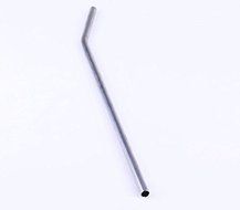Stainless Steel Drinking Straws, Pack of 5, Bent, Party Straws, Flexible and Soft Cleaning Brush Included N3