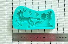WilsonBaking Love Collection - Reindeer Sleigh Santa Claus Christmas Style Mold Wedding Decor Theme Birthday Party... N4
