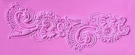 Baroque Artistic Lace Design Silicone Mold for Fondant, Gum Paste, Chocolate, Crafts