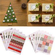 Bargain World 1 Set Floral Print Labels Stickers DIY Scrapbooking Paper Gift Decoration