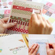 Bargain World 1 Set Floral Print Labels Stickers DIY Scrapbooking Paper Gift Decoration N2