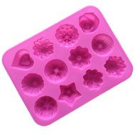 JLHua Set of 5 Flowers Stars Silicone Cake Bread Mold Chocolate Jelly Candy Baking Mould N2