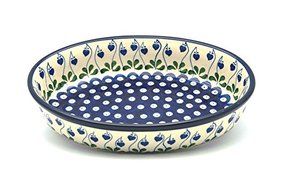 Polish Pottery Baker - Oval - Medium - Bleeding Heart