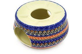 Polmedia Polish Pottery 6-inch Stoneware Heater H8502E Hand Painted from Zaklady Ceramiczne in Boleslawiec Poland... N4