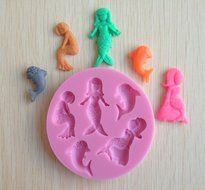 Yunko New Pretty Mermaid Shaped 3d Silicone Cake Fondant Mold, Cake Decoration Tools, Soap, Candle Moulds N2
