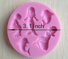 Yunko New Pretty Mermaid Shaped 3d Silicone Cake Fondant Mold, Cake Decoration Tools, Soap, Candle Moulds N3