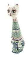 Polish Pottery Bluebell Small Cat