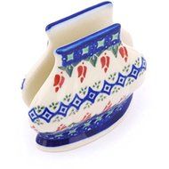 Ceramika Bona H7313G Polish Pottery Ceramic Napkin Holder Hand Painted, 4-Inch
