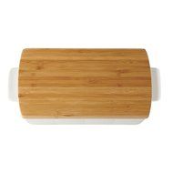 Lenox Entertain 365 Sculpture Rectangular Baker with Lid, White N13