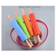 Jypc 4PCS Silicone Non-stick Rolling Pin with Wood Handle N2