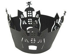 Spider Web Witch Castle Halloween Cupcake Cake Wrappers Halloween Party Decoration. (1,200, Witch) N6