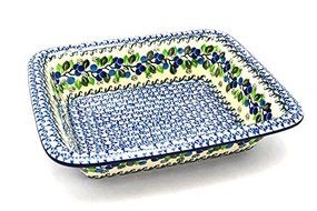 Polish Pottery Baker - Casserole - Blue Berries