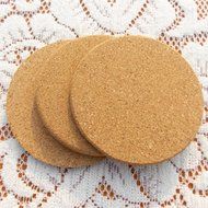 Plain Cork Coasters Drink Wine Mats Cork Kitchen Dining Mats Brown Color N2