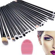 BeautyMood 20 Pcs Pro Makeup Set Powder Foundation Eyeshadow Eyeliner Lip Cosmetic Brushes(Black) With 1 Pcs Cosmetic...