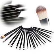 BeautyMood 20 Pcs Pro Makeup Set Powder Foundation Eyeshadow Eyeliner Lip Cosmetic Brushes(Black) With 1 Pcs Cosmetic... N5