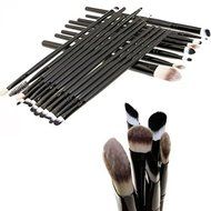 BeautyMood 20 Pcs Pro Makeup Set Powder Foundation Eyeshadow Eyeliner Lip Cosmetic Brushes(Black) With 1 Pcs Cosmetic... N6